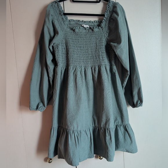 American Eagle Outfitters Teal Long Sleeve Dress - Picture 5 of 9
